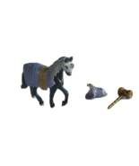Black Horse Armor Figure Lot Medieval Knights Helmet Weapon Battle Hamme... - $13.96 CAD