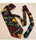 Men&#39;s Vintage 1999 Neck Tie Ralph Marlin Daddy&#39;s Drawings I Love My Dadd... - $18.63