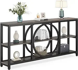 Console Table, Extra Long 70.9 Inch Narrow Sofa Tables With 3 Tier Wood ... - £337.41 GBP