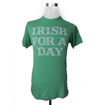 Topless California Men Size S Graphic T-Shirt Green IRISH FOR A DAY Cotton Blend - £18.72 GBP