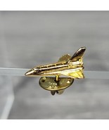 Space Shuttle Enamel Pin Button Gold Tone NASA Ship Aircraft Hat Lapel T... - $8.79