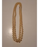 Vintage Peach Beads Necklace Beaded  - £10.98 GBP