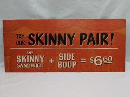 Potbelly Sandwich Works Skinny Pair / Gift Card Promotion Countetop Sign - £139.83 GBP