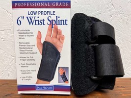 FLA Low Profile 6&quot; Wrist Splint Left Hand Black Medium - £13.97 GBP