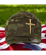 Christian Cross hat Jesus Cross Hat Fitted Flex Multicam Tropical 6277 Hat - $493.32 MXN