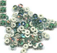 HOLOGRAM Spangles SEQUINS Hot Fix  EMERALD  3mm  2 gross  288 pieces - $5.79
