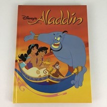 Disney Aladdin Hardcover Book Classic Story Genie Jasmine Abu Vintage 90s - £12.04 GBP
