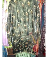 SAGEY GREEN ARTDECO STEVIE NICK&#39;S STYLE VELVET MUCHA GYPSY BOHO DELUXE D... - $296.99