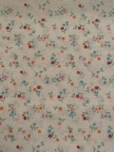 Springs Industry Vintage Cotton Fabric Floral Cream Background Industries 2 YDS - £18.73 GBP