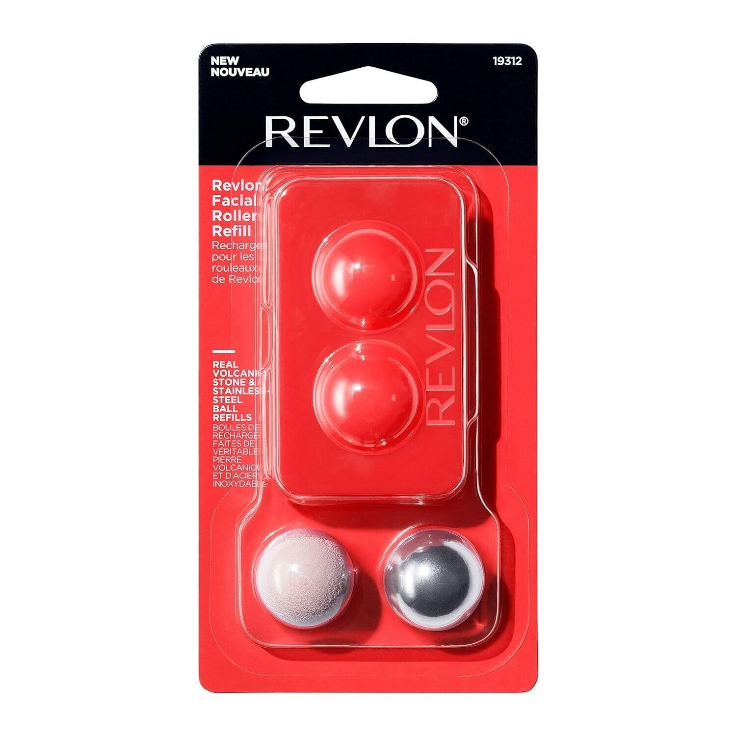 Revlon Volcanic Oil Absorbing & Cooling Depuffing Facial Roller Refill Pack Case