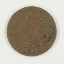 1897 Indian Head 1C Cent 1 in Neck Good Condition, Brown Color FS#1C011.5 - £31.14 GBP