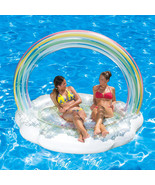 Summer Waves Glitter Sparkles Mermaid Island Inflatable Pool Float Water - £46.08 GBP
