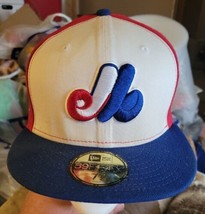 Montreal Expos New Era Cooperstown Collection 59FIFTY Fitted Hat 7 1/2 - £19.56 GBP