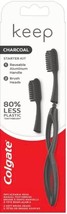 Colgate Keep Replaceable Head Toothbrush, Whitening Starter Kit Charcoal - £17.57 GBP