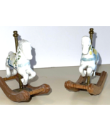 Carnival Horses Lot of 2 Rocking Horse Figurines Gifts Porcelain Wood Br... - $14.84