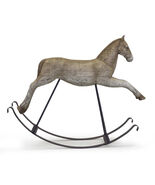Rustic Rocking Horse Decor with Metal Stand 22.25&quot;L - 790522 - €159,62 EUR