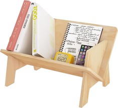 Wooden Tabletop Bookshelf Titled Desktop Bookshelf Cookbook, Burlywood - $725.84 MXN