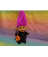 Russ Troll Black Cat Halloween Doll Hot Pink Hair Trick or Treat Pumpkin... - £7.78 GBP