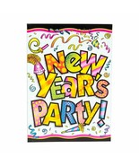 Colorful New Years Eve Party 8 Ct Invitations with Envelopes - £2.10 GBP