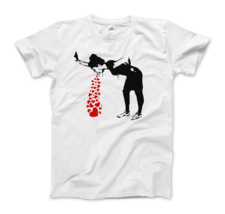 Banksy Lovesick Girl Throwing Up Hearts Artwork T-Shirt - £17.08 GBP+