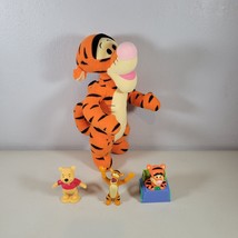 Winnie The Pooh Lot Tigger The Tiger Plush Rattle 12&quot; Pooh and Tigger Fi... - $18.98