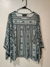 Bob Mackie Wearable Art Large Blouse Chiffon - £13.45 GBP