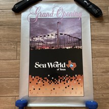 Vintage 1988 SEAWORLD OF TEXAS INAUGURAL POSTER Grand Opening Day Rare p... - $49.99