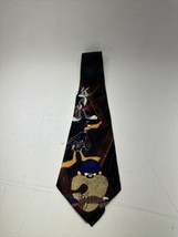 Looney Tunes Mania Vintage 90s Mens Silk Tie One Size Taz Bugs Bunny￼ Daffy Duck - £13.53 GBP
