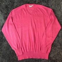 Peter Millar Sweater Cashmere Blend Mens Medium Pink Golf Pullover Luxe Blend - £24.88 GBP