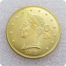 Rare Antique USA United States American 1875 Liberty Golden Color Ten Dollars Co - £21.93 GBP