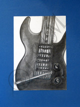 Guitar Charcoal Pencil Drawing - $25.00