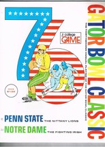 1976 Gator Bowl Game Program Penn State Nittany Lions Notre Dame Fighting Irish - £117.32 GBP