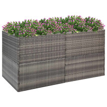  Garden Planter Grey Steel frame, PE rattan Large Planters - $3,907.58 MXN