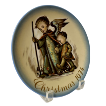 Hummel Christmas Collector Plate The Guardian Angel Vintage 1974 Very Nice - £7.65 GBP