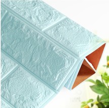 3D Wall Stickers Waterproof Light blue  Wallpaper For Bedroom Living Roo... - $5.82