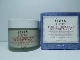 FRESH LOTUS YOUTH PRESERVE RESCUE MASK 3.3 OZ NEW IN BOX - £37.07 GBP