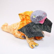 TY Beanie Babies &quot;Slayer&quot;  2000  Orange And Dark Grey Dragon Lizard With Tags 9&quot; - £7.71 GBP