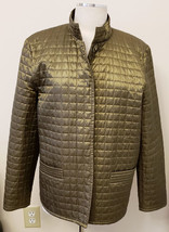 ORVIS Women&#39;s Quilted Jacket Size -L Metallic Olive Green - £32.03 GBP