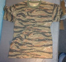 MILITARY CAMOUFLAGE TIGER STRIPE SHORT SLEEVE T SHIRT HOT WEATHER X-LARGE - £15.82 GBP