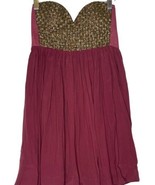 One Teaspoon Last Dance Mini Dress Top Size 6 Maroon Strapless Corset Be... - £13.83 GBP