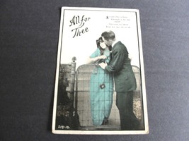 All for Thee -1917 Postmarked Romance Romantic Postcard. - £10.89 GBP