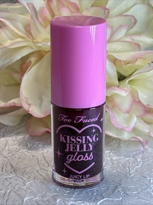 Too Faced Kissing Jelly Gloss Juicy Lip Oil/Gloss Hybrid BLACK CHERRY NI... - $14.80