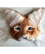 Orange Tabby Cat Therain Mask Faux Fur And Felt With Extra Elastic Flexa... - $46.00