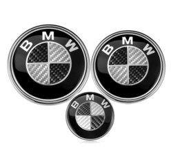 3Pcs - BMW KITH Emblems Hood & Trunk Badge Grey - 82mm+74mm+45mm - E30 E36 E46 - $25.69 CAD