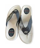 Skechers Tone Ups Navy Blue White Flip Flop Thong Sandals Shoes Womens s... - $39.09 CAD