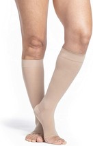 SIGVARIS Style Sheer Open Toe Calf-High Socks 20-30 Natural LL Large Long - $53.35