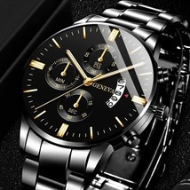 Geneva Men&#39;s Quartz Stainless Steel Wrist Watch Brand New Fast Free Ship... - £11.72 GBP