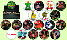 Gremlins 1984 Movie Metal Button Assortment Of 18 Ata-Boy You Choose Your Button - £1.60 GBP