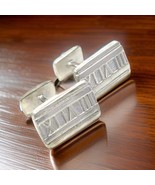 Tiffany &amp; Co Estate &quot;Atlas&quot; Cufflinks Sterling Silver 9.43 Grams TIF778 - €219,51 EUR