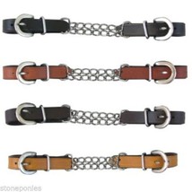 Exselle Leather Curb Chain Western Headstall Bridle Bit Strap - Choice o... - £10.94 GBP